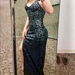 Silver Sequin dress size small new by Teeze Me